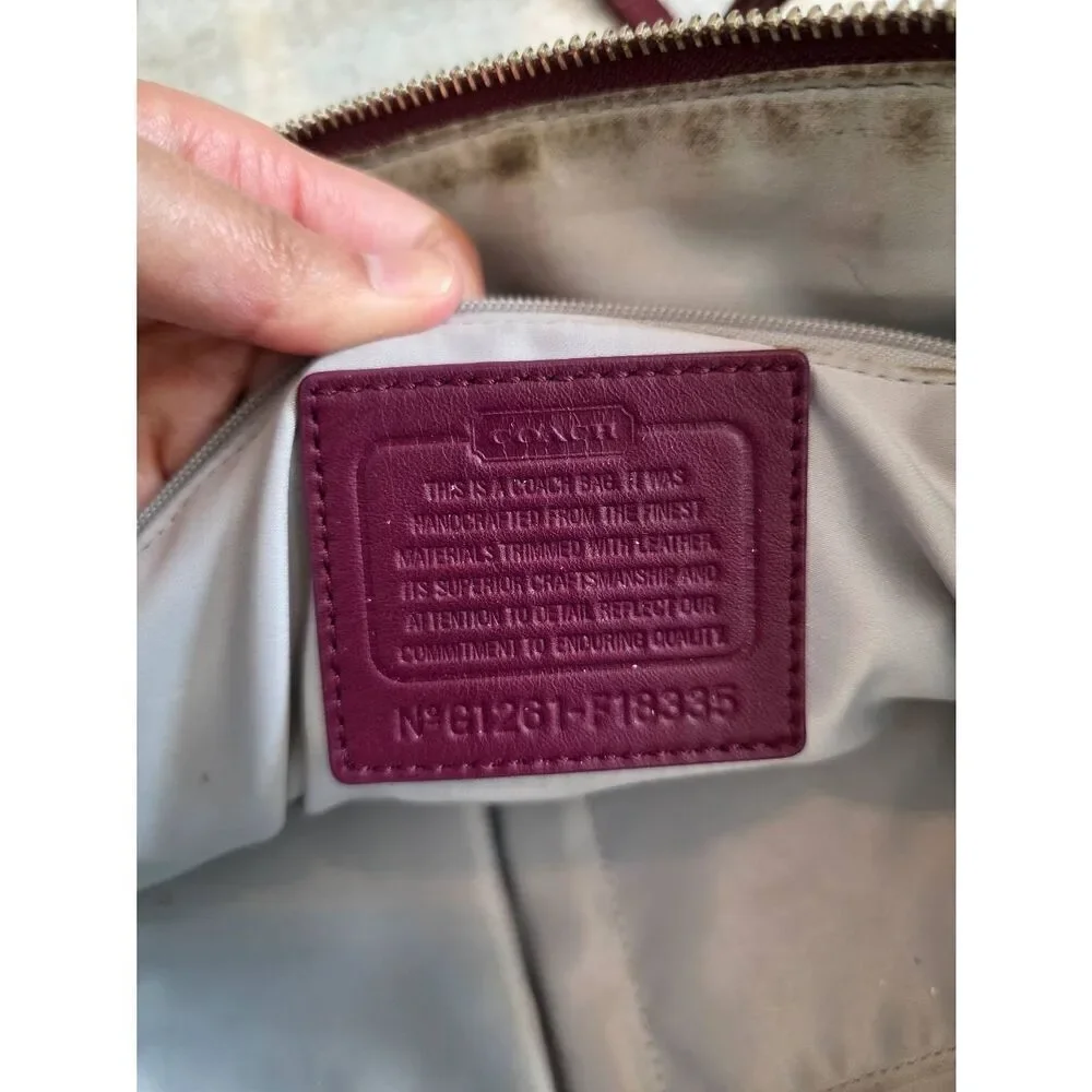 Coach Logo Laura Berry Purse Tote Shoulder Handbag